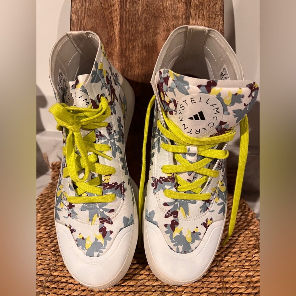 Stella McCartney x adidas Wmns Treino Mid 'Floral Print - White Acid Yellow'